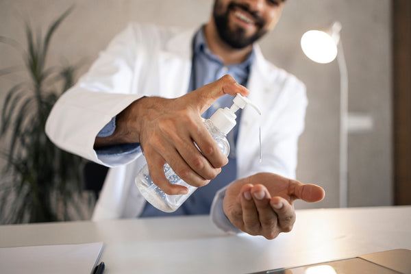 doctor washing hands