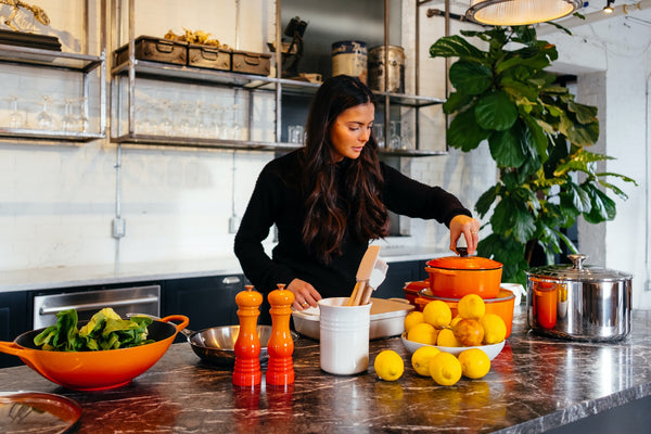woman preparing healthy food