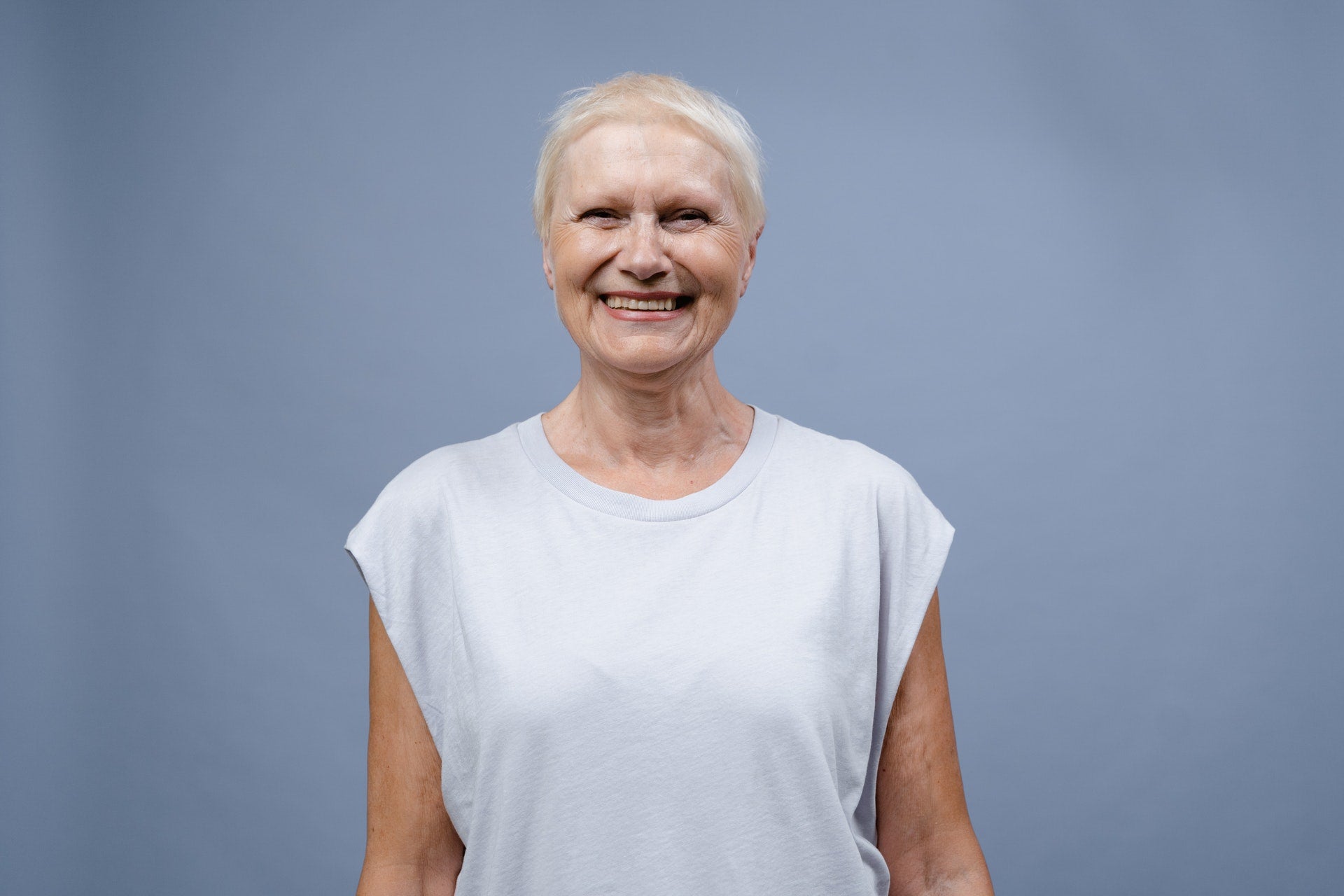 older woman with beautiful smile