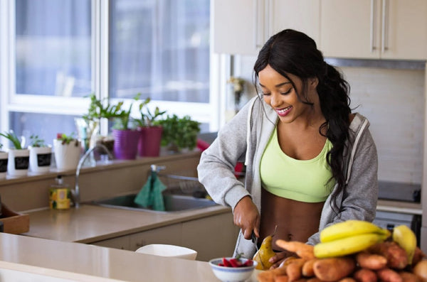 woman preparing healthy protein alternatives