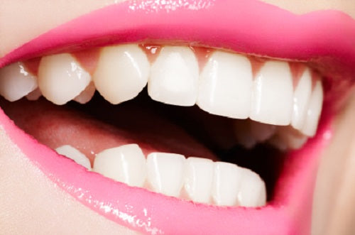 close up of a bright smile with healthy teeth