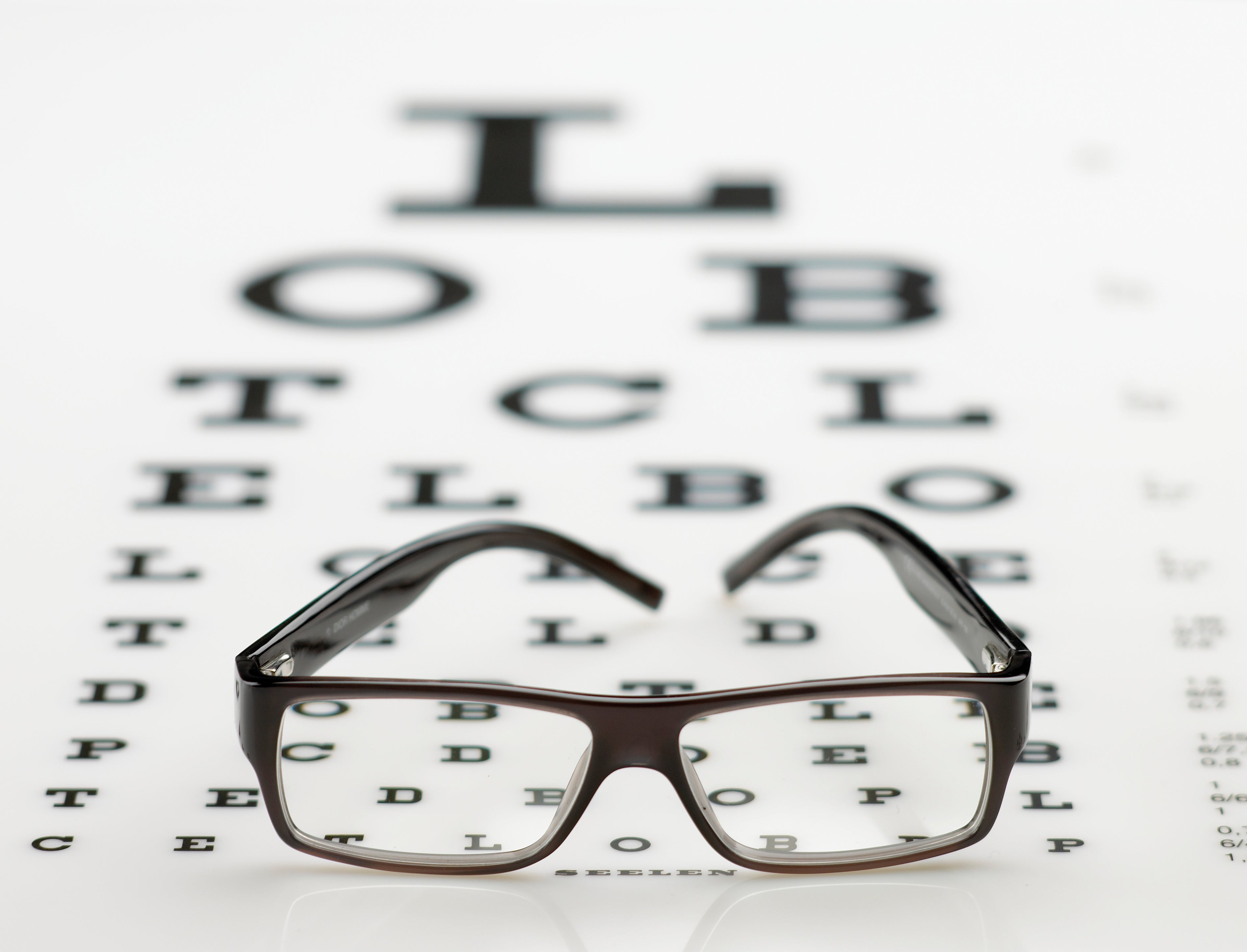 glasses and eye chart