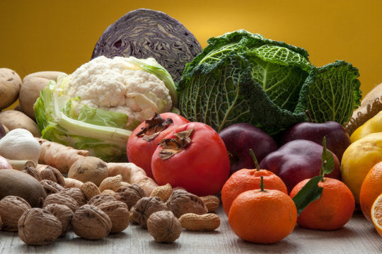 assortment of fruits and vegetables healthy lifestyle