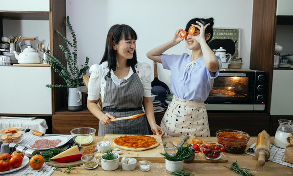 two women cooking for healthier diet