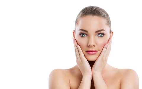 woman showing healthy complexion