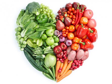 vegetables shaped like a heart