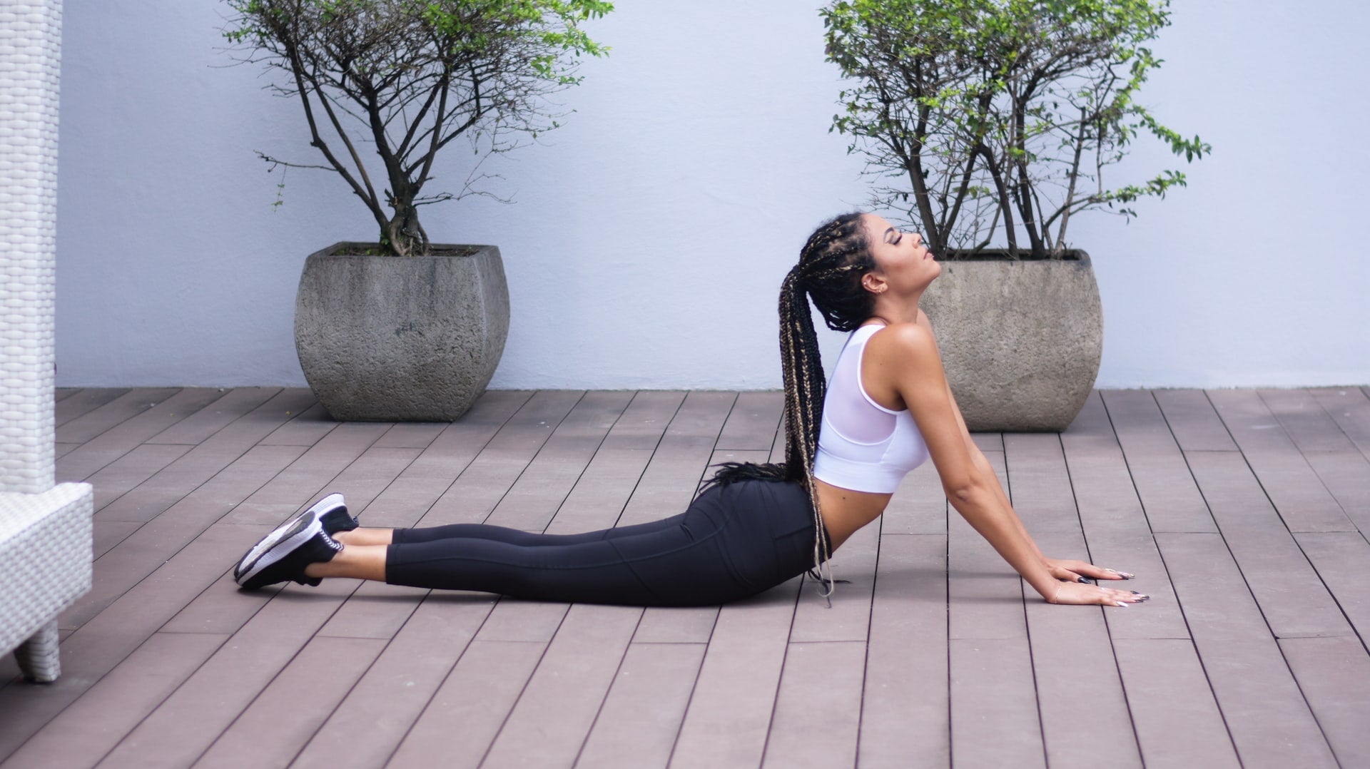 woman stretching for improved health