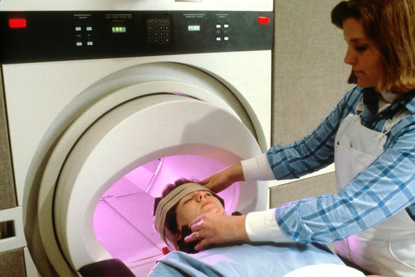 person having an MRI scan