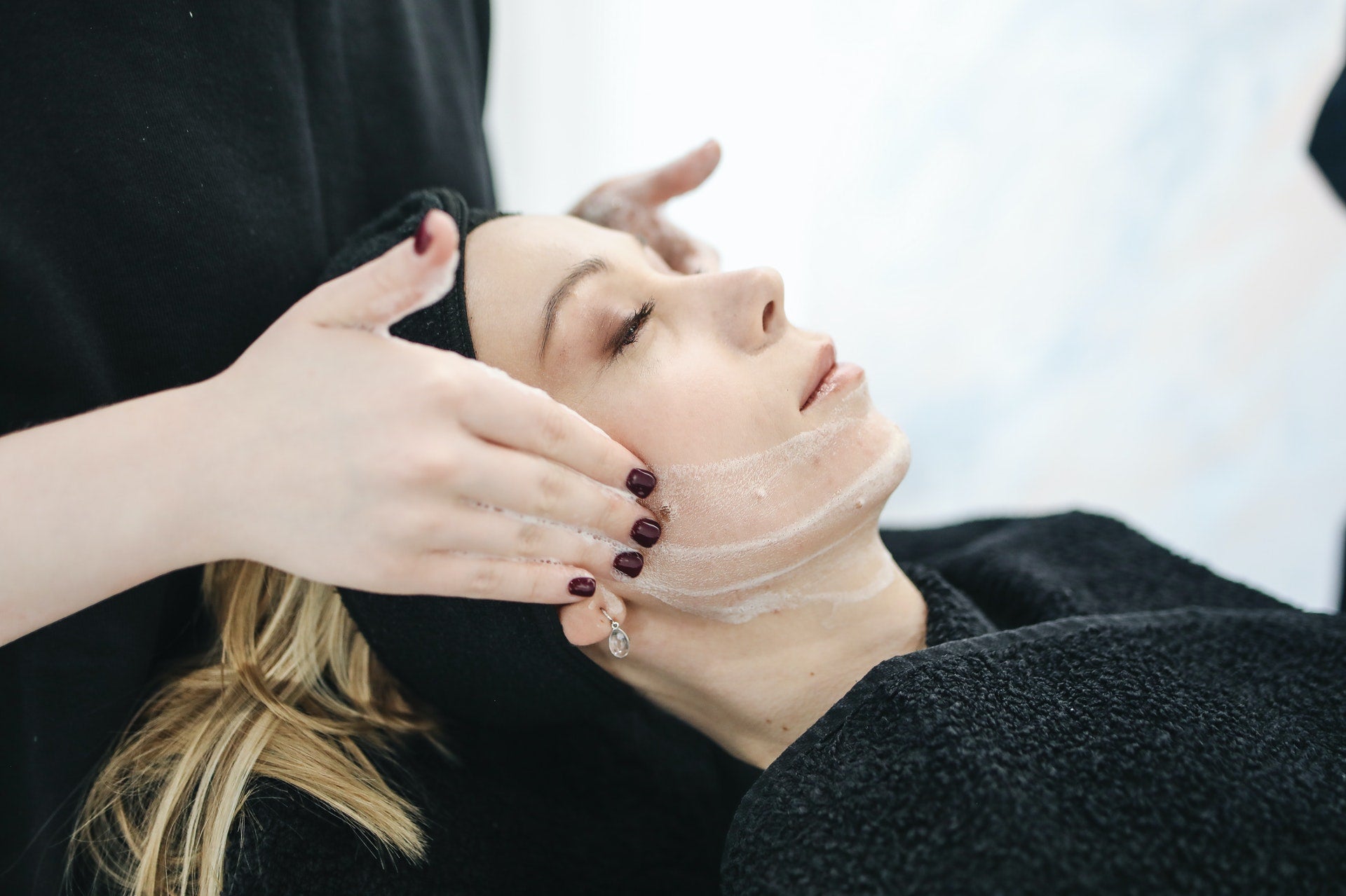 woman getting skincare treatment