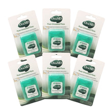 OraMD Pure Unwaxed Dental Floss - 6 Pack